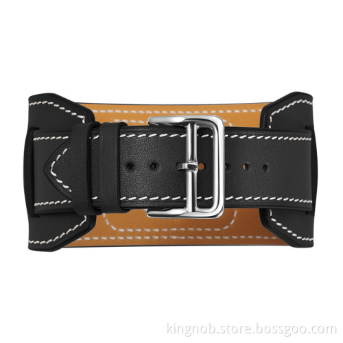 For Apple Watch,leather black cuff watch band for apple watch 42mm 38mm